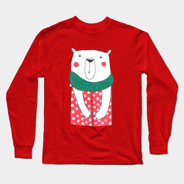 Strawberry Bear Long Sleeve T-Shirt by DoodlesAndStuff